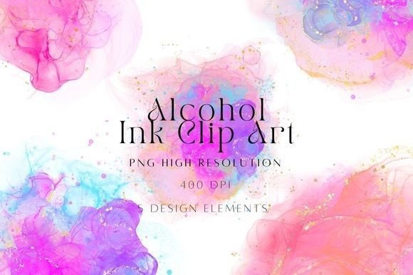 Alcohol Ink Clip Art PNG