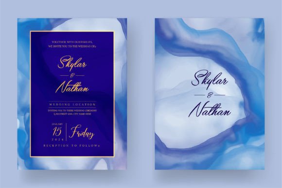 Elegant Marble Texture Wedding Card: Graphic Templates Review