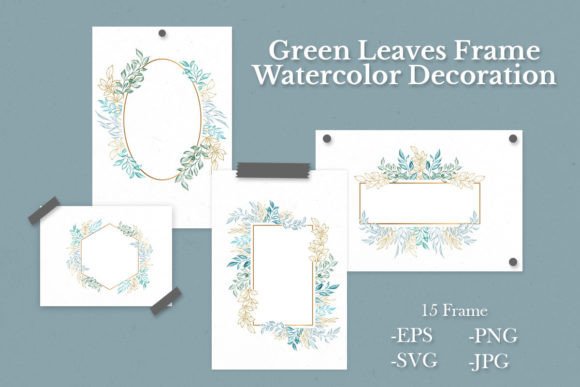 Green Leaves Frame Watercolor Set Review