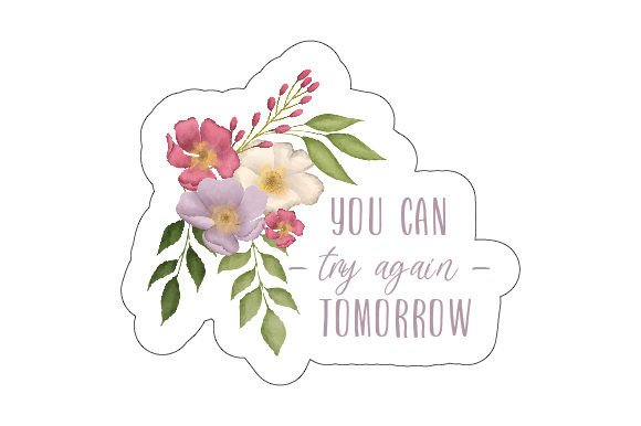 Motivational Watercolor Sticker Design for Real Design Projects