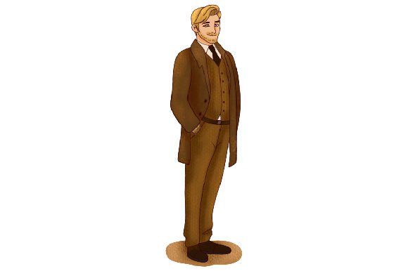 Mr. Steampunk Detective, Watercolor: A Fairy Tale-Inspired Graphic for Creative Sellers