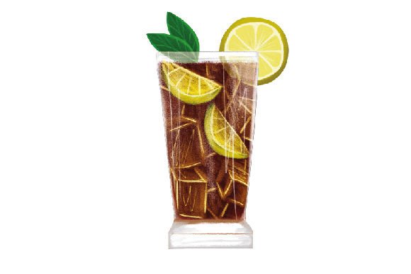 Refreshing Brand Energy with Long Island Ice Tea Cocktail Watercolor for Happy Hour Packaging