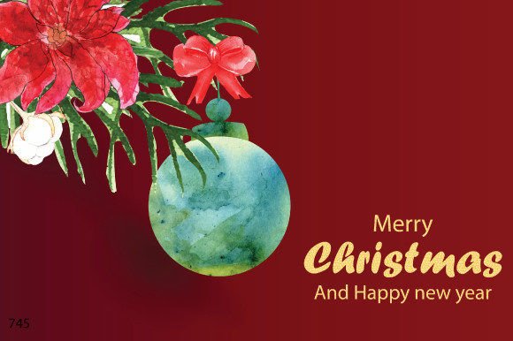Reviewing Christmas Watercolor 3d Background 745