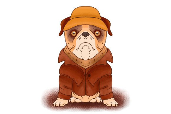 Reviewing Detective French Pug, Watercolor for Fairy Tale-Inspired Branding