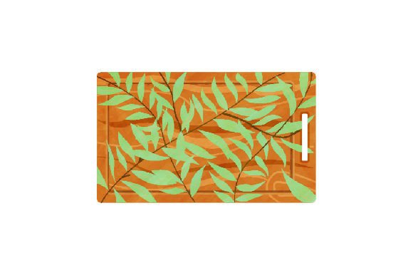 Shabby Chic Elegant Leaves Watercolor Cutting Board: A Kitchen-Inspired Design Asset for Content Publishers