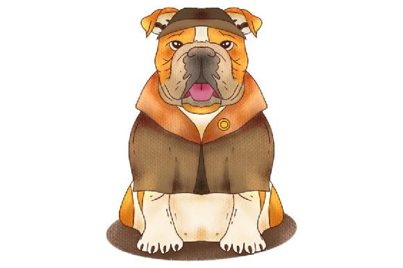 Stylish Storytelling: Reviewing Detective French Bulldog - Mr Steampunk Detective, Watercolor for Editorial & Web Design