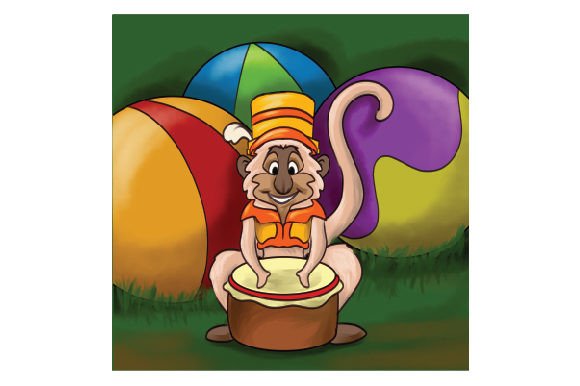 The Goofy Monkey - the Dancing Little Elephant - Watercolor for Fairy Tale-Inspired Branding