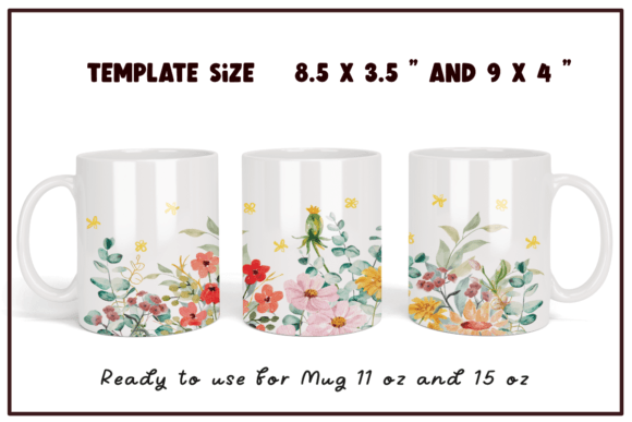 Watercolor Flowers Garden Coffee Mug Design Review