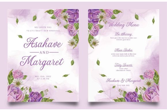 Watercolor Rose Wedding Invitation Print Templates Review