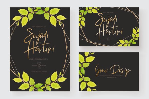 Watercolor Sunflower Leaves Background in Print Templates