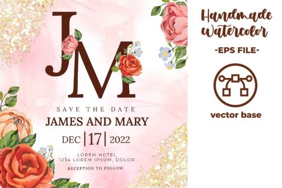 Wedding Invitation Watercolor Template: Graphic Templates Review